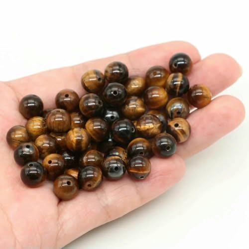 Lose Natursteinperlen, 4, 6, 8, 10 mm, Amethyst, Lava, Türkis, runde Charms, Kristallperlen zur Schmuckherstellung, DIY-Armband, Halskette, Tigerauge, 4,0 mm, 85 bis 90 Stück Lose Natursteinperlen, 4, 6, 8, 10 mm, Amethyst, Lava, Türkis, runde Charms, Kristallperlen zur Schmuckherstellung, DIY-Armband, Halskette, Tigerauge, 4,0 mm, 85 bis 90 Stück von VIEPGJ
