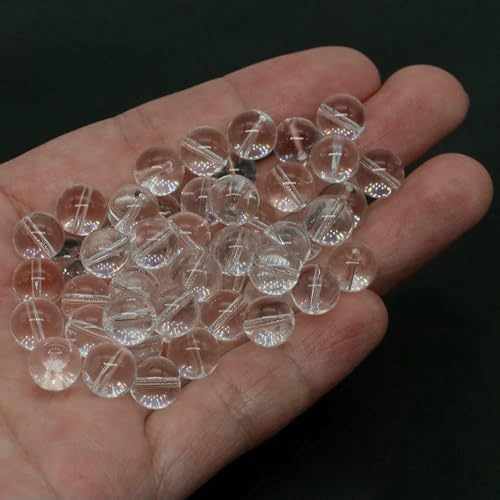 Lose Natursteinperlen, 4, 6, 8, 10 mm, Amethyst, Lava, Türkis, runde Charms, Kristallperlen zur Schmuckherstellung, DIY-Armband, Halskette, klarer Quarz, 10 mm, 36–39 Stück Lose Natursteinperlen, 4, 6, 8, 10 mm, Amethyst, Lava, Türkis, runde Charms, Kristallperlen zur Schmuckherstellung, DIY-Armband, Halskette, klarer Quarz, 10 mm, 36–39 Stück von VIEPGJ