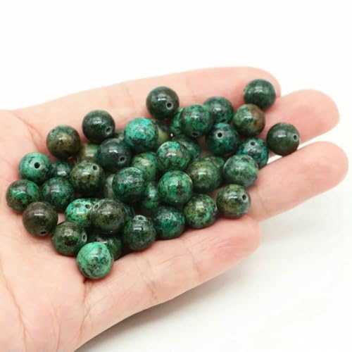 Lose Natursteinperlen, 4, 6, 8, 10 mm, Amethyst, Lava, Türkis, runde Charms, Kristallperlen zur Schmuckherstellung, DIY-Armband, Halskette – Afrikanisches Türkis – 4,0 mm, 85 bis Lose Natursteinperlen, 4, 6, 8, 10 mm, Amethyst, Lava, Türkis, runde Charms, Kristallperlen zur Schmuckherstellung, DIY-Armband, Halskette – Afrikanisches Türkis – 4,0 mm, 85 bis von VIEPGJ