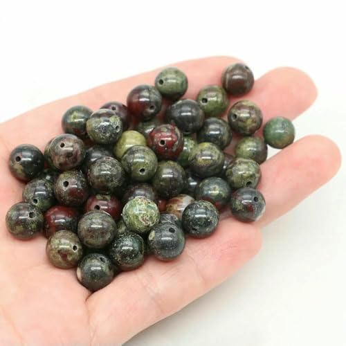 Lose Natursteinperlen, 4, 6, 8, 10 mm, Amethyst, Lava, Türkis, runde Charms, Kristallperlen zur Schmuckherstellung, DIY-Armband, Halskette – Drachenblut-Jaspis – 6 mm – 56–60 S Lose Natursteinperlen, 4, 6, 8, 10 mm, Amethyst, Lava, Türkis, runde Charms, Kristallperlen zur Schmuckherstellung, DIY-Armband, Halskette – Drachenblut-Jaspis – 6 mm – 56–60 S von VIEPGJ