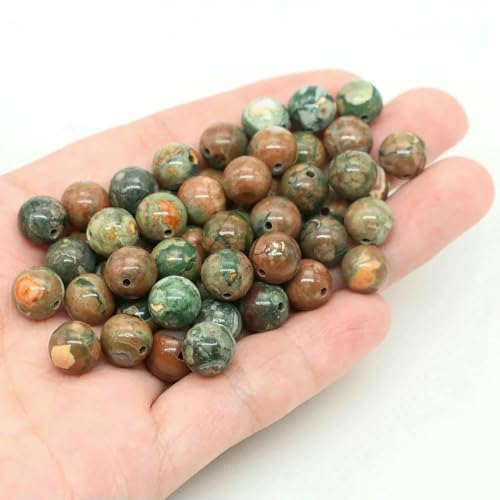 Lose Natursteinperlen, 4, 6, 8, 10 mm, Amethyst, Lava, Türkis, runde Charms, Kristallperlen zur Schmuckherstellung, DIY-Armband, Halskette – Grüner Regenwald – 10 mm – 36–39 St Lose Natursteinperlen, 4, 6, 8, 10 mm, Amethyst, Lava, Türkis, runde Charms, Kristallperlen zur Schmuckherstellung, DIY-Armband, Halskette – Grüner Regenwald – 10 mm – 36–39 St von VIEPGJ