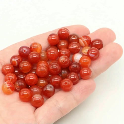 Lose Natursteinperlen, 4, 6, 8, 10 mm, Amethyst, Lava, Türkis, runde Charms, Kristallperlen zur Schmuckherstellung, DIY-Armband, Halskette – Rot gestreifter Achat – 10 mm – 36– Lose Natursteinperlen, 4, 6, 8, 10 mm, Amethyst, Lava, Türkis, runde Charms, Kristallperlen zur Schmuckherstellung, DIY-Armband, Halskette – Rot gestreifter Achat – 10 mm – 36– von VIEPGJ