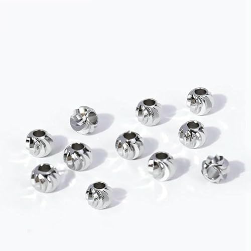 Messing 2,5/3/4/5/6mm Runde Streifen Spacer Perlen,Perlen für Handarbeiten,Trenner für Perlen,Zubehör für Schmuck,DIY Zubehör-rhodiniert_a-2,5mm - 100 Stück von VIEPGJ