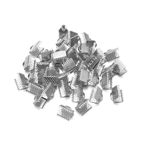 Metall-Quetschperlen, Hohlverschlüsse, Kordel, Lederclip, Halskette, Armband, Verbinder, Endkappen für DIY-Schmuckzubehör, Rhodium, 20 mm x 50 Stück Metall-Quetschperlen, Hohlverschlüsse, Kordel, Lederclip, Halskette, Armband, Verbinder, Endkappen für DIY-Schmuckzubehör, Rhodium, 20 mm x 50 Stück von VIEPGJ