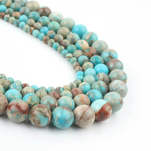 Mineralperlen im 47-Stil, Naturstein, Amazonit, Rhodonit, Sediment, Jade, Jaspis, Steinperlen zur Schmuckherstellung, DIY-Armband, 15 Zoll, Seeblaues Sediment, 4,0 mm, 91 Perlen Mineralperlen im 47-Stil, Naturstein, Amazonit, Rhodonit, Sediment, Jade, Jaspis, Steinperlen zur Schmuckherstellung, DIY-Armband, 15 Zoll, Seeblaues Sediment, 4,0 mm, 91 Perlen von VIEPGJ