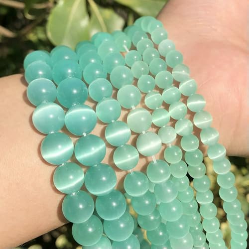 Mintgrüne Katzenaugenperlen, natürlicher Mondsteinopal, runde lose Glasperlen zur Schmuckherstellung, DIY-Armband, Halskette, 38,1 cm, 4, 6, 8, 10 mm – 6 mm, 61 Stück Perlen Mintgrüne Katzenaugenperlen, natürlicher Mondsteinopal, runde lose Glasperlen zur Schmuckherstellung, DIY-Armband, Halskette, 38,1 cm, 4, 6, 8, 10 mm – 6 mm, 61 Stück Perlen von VIEPGJ