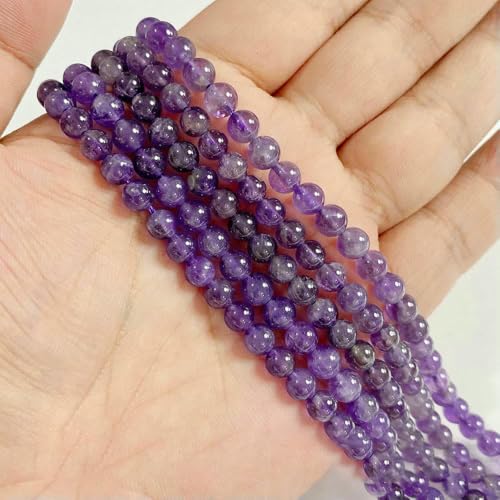 Natürliche Amethyst-Steinperlen, violetter Quarzkristall, unregelmäßige Edelsteinperlen zur Schmuckherstellung, Ohrringe, Armbänder, Halsketten, Zubehör, Nr. 36 von VIEPGJ