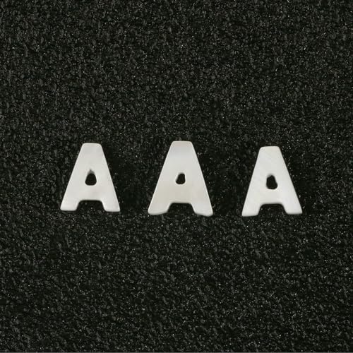 Natürliche Buchstaben-Perlen aus Perlmutt, A bis Z, 26 Alphabet-Muschel-Charms, Perlen für die Schmuckherstellung, handgefertigte DIY-Armbänder, A, 10 x 3,0 mm, 2 Stück Natürliche Buchstaben-Perlen aus Perlmutt, A bis Z, 26 Alphabet-Muschel-Charms, Perlen für die Schmuckherstellung, handgefertigte DIY-Armbänder, A, 10 x 3,0 mm, 2 Stück von VIEPGJ