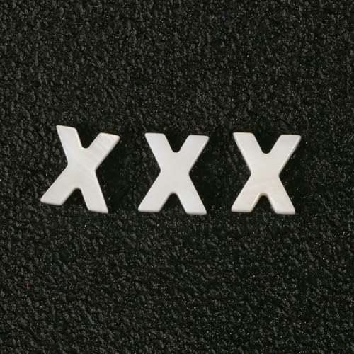 Natürliche Buchstaben-Perlen aus Perlmutt, A bis Z, 26 Alphabet-Muschel-Charms, Perlen zur Schmuckherstellung, DIY-Armband, handgefertigt, X, 10 x 3,0 mm, 2 Stück Natürliche Buchstaben-Perlen aus Perlmutt, A bis Z, 26 Alphabet-Muschel-Charms, Perlen zur Schmuckherstellung, DIY-Armband, handgefertigt, X, 10 x 3,0 mm, 2 Stück von VIEPGJ