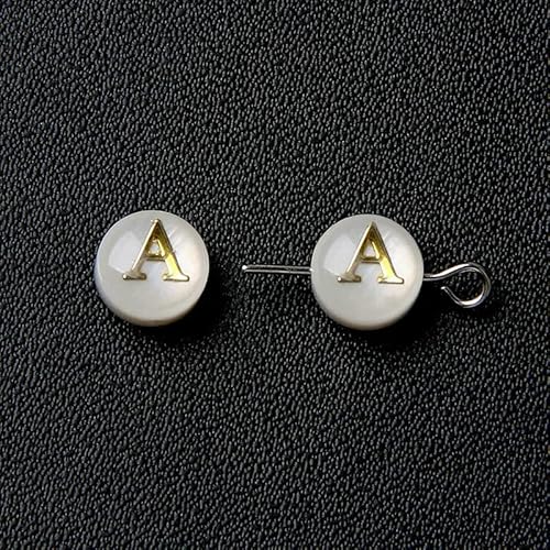 Natürliche Muschel-Alphabet-Perlen, rund, flach, goldfarben, Buchstaben aus Perlmutt, für die Schmuckherstellung, Armbänder, DIY-Zubehör, 8 mm, A, 5 Stück Natürliche Muschel-Alphabet-Perlen, rund, flach, goldfarben, Buchstaben aus Perlmutt, für die Schmuckherstellung, Armbänder, DIY-Zubehör, 8 mm, A, 5 Stück von VIEPGJ