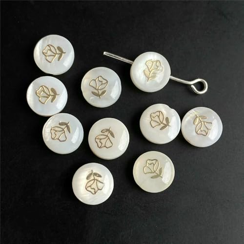 Natürliche Muschel-Alphabet-Perlen, rund, flach, goldfarben, Buchstaben aus Perlmutt, für die Schmuckherstellung, Armbänder, DIY-Zubehör, 8 mm, Blume 7–8 mm, 10 Stück Natürliche Muschel-Alphabet-Perlen, rund, flach, goldfarben, Buchstaben aus Perlmutt, für die Schmuckherstellung, Armbänder, DIY-Zubehör, 8 mm, Blume 7–8 mm, 10 Stück von VIEPGJ