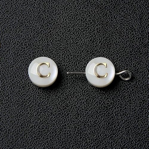 Natürliche Muschel-Alphabet-Perlen, rund, flach, goldfarben, Buchstaben aus Perlmutt, für die Schmuckherstellung, Armbänder, DIY-Zubehör, 8 mm, C, 5 Stück Natürliche Muschel-Alphabet-Perlen, rund, flach, goldfarben, Buchstaben aus Perlmutt, für die Schmuckherstellung, Armbänder, DIY-Zubehör, 8 mm, C, 5 Stück von VIEPGJ