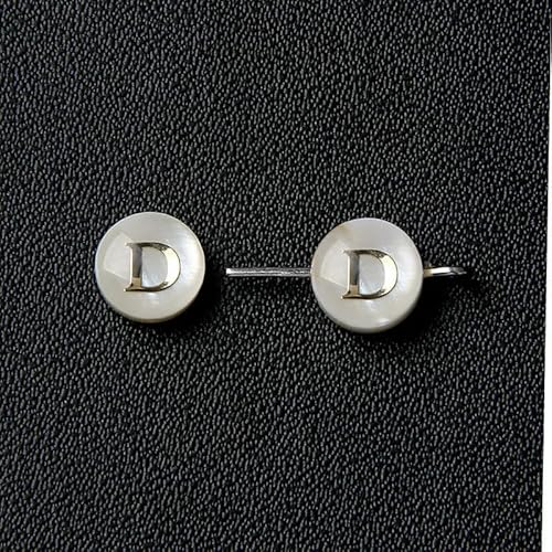 Natürliche Muschel-Alphabet-Perlen, rund, flach, goldfarben, Buchstaben aus Perlmutt, für die Schmuckherstellung, Armbänder, DIY-Zubehör, 8 mm, D, 2 Stück Natürliche Muschel-Alphabet-Perlen, rund, flach, goldfarben, Buchstaben aus Perlmutt, für die Schmuckherstellung, Armbänder, DIY-Zubehör, 8 mm, D, 2 Stück von VIEPGJ
