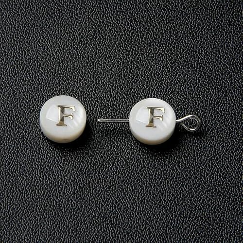 Natürliche Muschel-Alphabet-Perlen, rund, flach, goldfarben, Buchstaben aus Perlmutt, für die Schmuckherstellung, Armbänder, DIY-Zubehör, 8 mm, F, 26 Stück Natürliche Muschel-Alphabet-Perlen, rund, flach, goldfarben, Buchstaben aus Perlmutt, für die Schmuckherstellung, Armbänder, DIY-Zubehör, 8 mm, F, 26 Stück von VIEPGJ