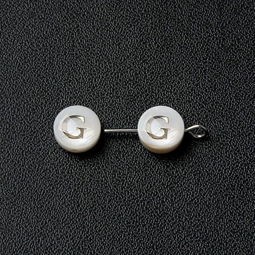 Natürliche Muschel-Alphabet-Perlen, rund, flach, goldfarben, Buchstaben aus Perlmutt, für die Schmuckherstellung, Armbänder, DIY-Zubehör, 8 mm, G, 2 Stück Natürliche Muschel-Alphabet-Perlen, rund, flach, goldfarben, Buchstaben aus Perlmutt, für die Schmuckherstellung, Armbänder, DIY-Zubehör, 8 mm, G, 2 Stück von VIEPGJ