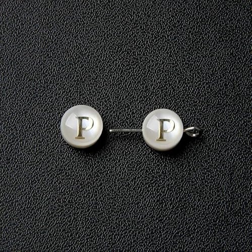 Natürliche Muschel-Alphabet-Perlen, rund, flach, goldfarben, Buchstaben aus Perlmutt, für die Schmuckherstellung, Armbänder, DIY-Zubehör, 8 mm, P, 2 Stück Natürliche Muschel-Alphabet-Perlen, rund, flach, goldfarben, Buchstaben aus Perlmutt, für die Schmuckherstellung, Armbänder, DIY-Zubehör, 8 mm, P, 2 Stück von VIEPGJ