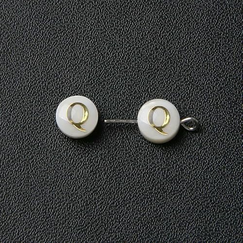 Natürliche Muschel-Alphabet-Perlen, rund, flach, goldfarben, Buchstaben aus Perlmutt, für die Schmuckherstellung, Armbänder, DIY-Zubehör, 8 mm, Q, 10 Stück Natürliche Muschel-Alphabet-Perlen, rund, flach, goldfarben, Buchstaben aus Perlmutt, für die Schmuckherstellung, Armbänder, DIY-Zubehör, 8 mm, Q, 10 Stück von VIEPGJ