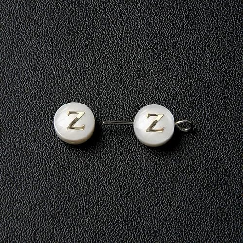 Natürliche Muschel-Alphabet-Perlen, rund, flach, goldfarben, Buchstaben aus Perlmutt, für die Schmuckherstellung, Armbänder, DIY-Zubehör, 8 mm, Z, 10 Stück Natürliche Muschel-Alphabet-Perlen, rund, flach, goldfarben, Buchstaben aus Perlmutt, für die Schmuckherstellung, Armbänder, DIY-Zubehör, 8 mm, Z, 10 Stück von VIEPGJ