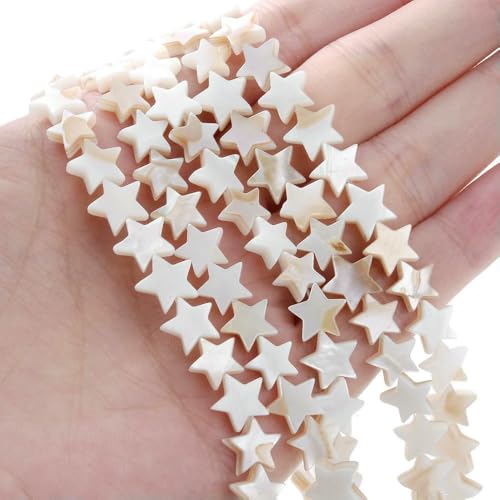 Natürliche Muschelperlen, bunt, Perlmutt, Sterne, Muschel, Pentagramm-Form, Perlen, 6, 8, 10, 12 mm, für Armband, Halskette, Schmuckherstellung, Beige, 8 mm, ca. 52 Stück Natürliche Muschelperlen, bunt, Perlmutt, Sterne, Muschel, Pentagramm-Form, Perlen, 6, 8, 10, 12 mm, für Armband, Halskette, Schmuckherstellung, Beige, 8 mm, ca. 52 Stück von VIEPGJ