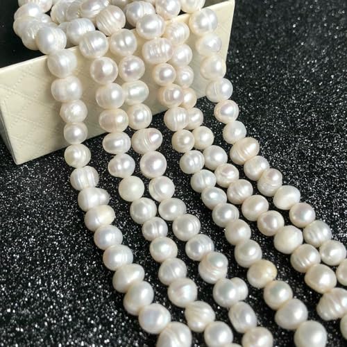 Natürliche Süßwasserperle, unregelmäßige Zuchtperlen, kleine Perlen, Stanzperlen zur Schmuckherstellung, DIY-Halskette oder Armband für Damen, Typ 33, 7–8 mm von VIEPGJ