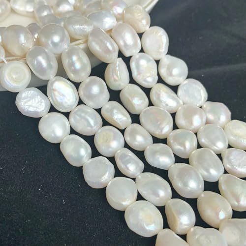 Natürliche Süßwasserperle, unregelmäßige Zuchtperlen, kleine Perlen, Stanzperlen zur Schmuckherstellung, DIY-Halsketten und Armbänder für Damen, Typ 13, 9–10 mm von VIEPGJ