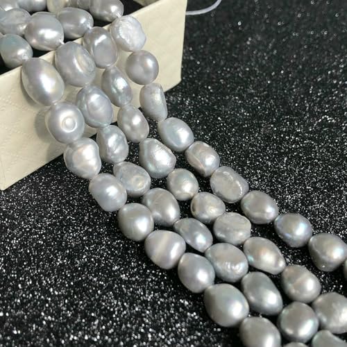 Natürliche Süßwasserperle, unregelmäßige Zuchtperlen, kleine Perlen, Stanzperlen zur Schmuckherstellung, DIY-Halsketten und Armbänder für Damen, Typ 14, 9–10 mm von VIEPGJ