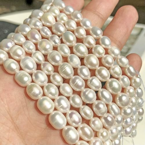 Natürliche Süßwasserperle, unregelmäßige Zuchtperlen, kleine Perlen, Stanzperlen zur Schmuckherstellung, DIY-Halsketten und Armbänder für Damen, Typ 17, 7–8 mm von VIEPGJ