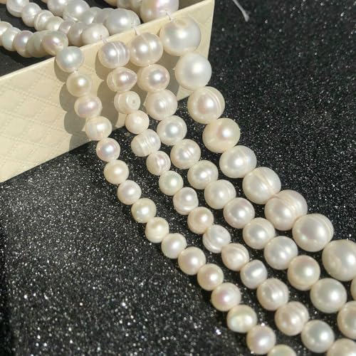 Natürliche Süßwasserperle, unregelmäßige Zuchtperlen, kleine Perlen, Stanzperlen zur Schmuckherstellung, DIY-Halsketten und Armbänder für Damen, Typ 2, 6–7 mm von VIEPGJ