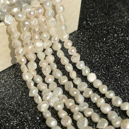 Natürliche Süßwasserperle, unregelmäßige Zuchtperlen, kleine Perlen, Stanzperlen zur Schmuckherstellung, DIY-Halsketten und Armbänder für Damen, Typ 20, 5–6 mm von VIEPGJ