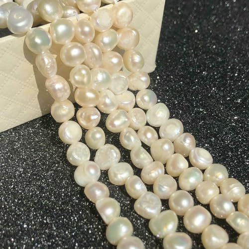 Natürliche Süßwasserperle, unregelmäßige Zuchtperlen, kleine Perlen, Stanzperlen zur Schmuckherstellung, DIY-Halsketten und Armbänder für Damen, Typ 22, 7–8 mm von VIEPGJ