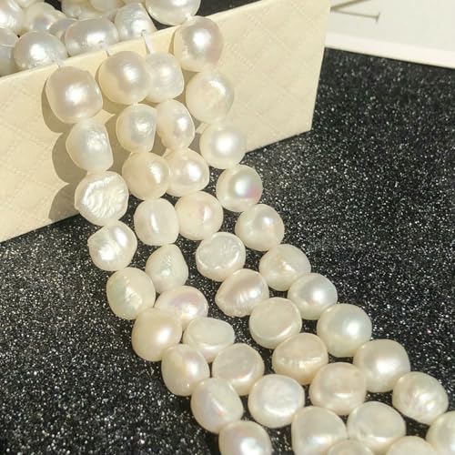 Natürliche Süßwasserperle, unregelmäßige Zuchtperlen, kleine Perlen, Stanzperlen zur Schmuckherstellung, DIY-Halsketten und Armbänder für Damen, Typ 23, 9–10 mm von VIEPGJ