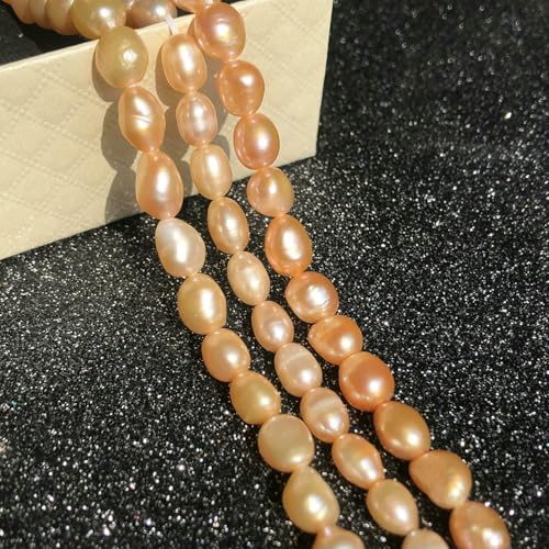 Natürliche Süßwasserperle, unregelmäßige Zuchtperlen, kleine Perlen, Stanzperlen zur Schmuckherstellung, DIY-Halsketten und Armbänder für Damen, Typ 27, 6–7 mm von VIEPGJ