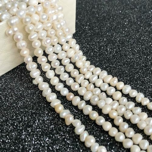 Natürliche Süßwasserperle, unregelmäßige Zuchtperlen, kleine Perlen, Stanzperlen zur Schmuckherstellung, DIY-Halsketten und Armbänder für Damen, Typ 30, 4–5 mm von VIEPGJ