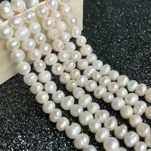 Natürliche Süßwasserperle, unregelmäßige Zuchtperlen, kleine Perlen, Stanzperlen zur Schmuckherstellung, DIY-Halsketten und Armbänder für Damen, Typ 32, 6–7 mm von VIEPGJ