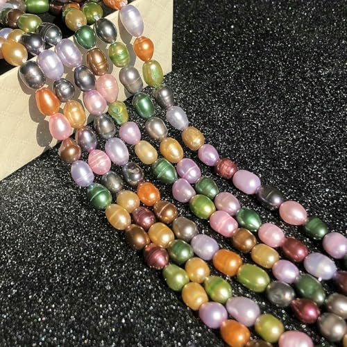 Natürliche Süßwasserperle, unregelmäßige Zuchtperlen, kleine Perlen, Stanzperlen zur Schmuckherstellung, DIY-Halsketten und Armbänder für Damen, Typ 38, 5–6 mm von VIEPGJ