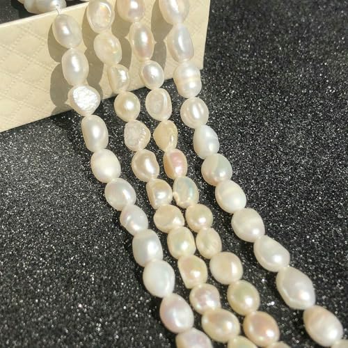 Natürliche Süßwasserperle, unregelmäßige Zuchtperlen, kleine Perlen, Stanzperlen zur Schmuckherstellung, DIY-Halsketten und Armbänder für Damen, Typ 41, 8–9 mm von VIEPGJ