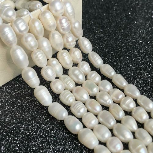 Natürliche Süßwasserperle, unregelmäßige Zuchtperlen, kleine Perlen, Stanzperlen zur Schmuckherstellung, DIY-Halsketten und Armbänder für Damen, Typ 42, 7–8 x 9 mm von VIEPGJ