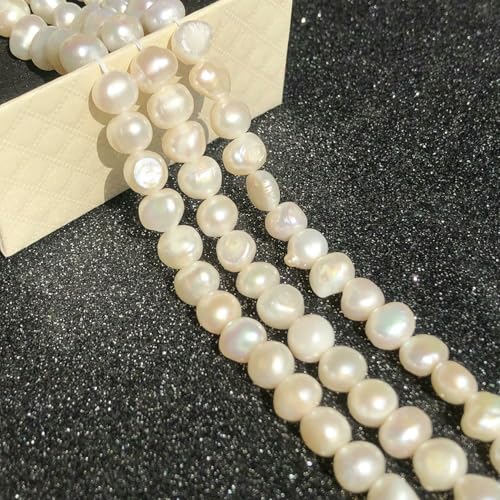 Natürliche Süßwasserperle, unregelmäßige Zuchtperlen, kleine Perlen, Stanzperlen zur Schmuckherstellung, DIY-Halsketten und Armbänder für Damen, Typ 6, 8–9 mm von VIEPGJ