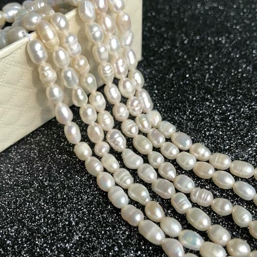 Natürliche Süßwasserperle, unregelmäßige Zuchtperlen, kleine Perlen, Stanzperlen zur Schmuckherstellung, DIY-Halsketten und Armbänder für Damen, Typ 7, 4–4,5 mm von VIEPGJ