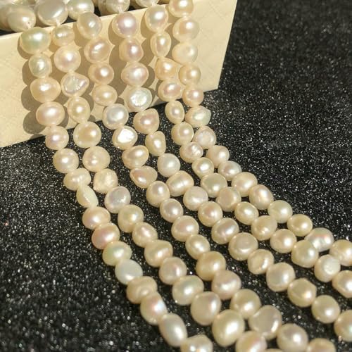 Natürliche Süßwasserperle, unregelmäßige Zuchtperlen, kleine Perlen, Stanzperlen zur Schmuckherstellung, DIY-Halsketten und Armbänder für Damen, Typ 9, 6–7 mm von VIEPGJ