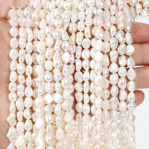 Natürliche Süßwasserperle mit geradem Loch, lose, unregelmäßige Perlen für Armband, Halskette, Ohrringe, DIY-Schmuckherstellung, ZK 4–5 mm, 10 Stränge Natürliche Süßwasserperle mit geradem Loch, lose, unregelmäßige Perlen für Armband, Halskette, Ohrringe, DIY-Schmuckherstellung, ZK 4–5 mm, 10 Stränge von VIEPGJ