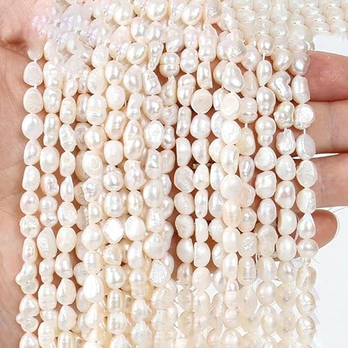 Natürliche Süßwasserperle mit geradem Loch, lose, unregelmäßige Perlen für Armband, Halskette, Ohrringe, DIY-Schmuckherstellung, ZK 5–6 mm, 10 Stränge Natürliche Süßwasserperle mit geradem Loch, lose, unregelmäßige Perlen für Armband, Halskette, Ohrringe, DIY-Schmuckherstellung, ZK 5–6 mm, 10 Stränge von VIEPGJ