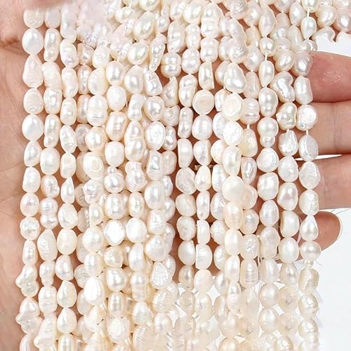 Natürliche Süßwasserperle mit geradem Loch, lose, unregelmäßige Perlen für Armband, Halskette, Ohrringe, DIY-Schmuckherstellung, ZK 9–10 mm, 10 Stränge Natürliche Süßwasserperle mit geradem Loch, lose, unregelmäßige Perlen für Armband, Halskette, Ohrringe, DIY-Schmuckherstellung, ZK 9–10 mm, 10 Stränge von VIEPGJ