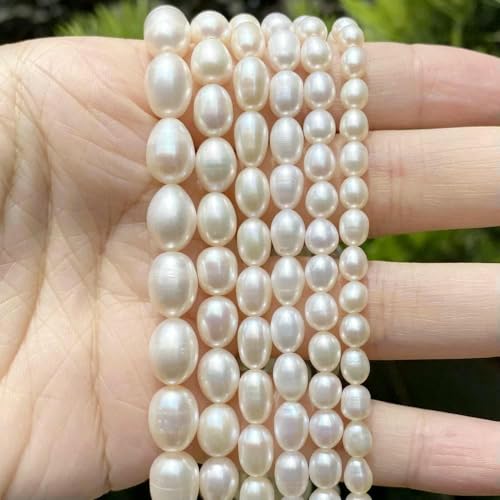 Natürliche Süßwasserperlen, unregelmäßige Form, lose Perlen zur Schmuckherstellung, DIY-Halskette, Armband, Reisperle AAA, 5–6 mm Natürliche Süßwasserperlen, unregelmäßige Form, lose Perlen zur Schmuckherstellung, DIY-Halskette, Armband, Reisperle AAA, 5–6 mm von VIEPGJ