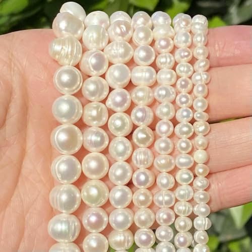Natürliche Süßwasserperlen, unregelmäßige Form, lose Perlen zur Schmuckherstellung, DIY-Halskette, Armband, ovale Perle, 10–11 mm von VIEPGJ