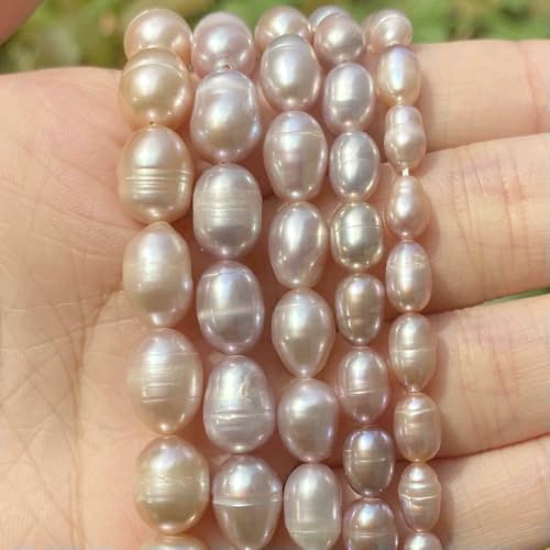 Natürliche Süßwasserperlen, unregelmäßige Form, lose Perlen zur Schmuckherstellung, DIY-Halsketten und Armbänder, Reiskorn A, 7–8 mm von VIEPGJ