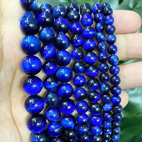 Natürliche Tigerauge-Perlen, lila, grün, blau, golden, runde Perlen, DIY-Armband, Halskette zur Schmuckherstellung, 38,1 cm Strang, 6/8/10/12/14,0 mm, Lapislazuliblau, 6 mm, ca. 62 Stück Natürliche Tigerauge-Perlen, lila, grün, blau, golden, runde Perlen, DIY-Armband, Halskette zur Schmuckherstellung, 38,1 cm Strang, 6/8/10/12/14,0 mm, Lapislazuliblau, 6 mm, ca. 62 Stück von VIEPGJ