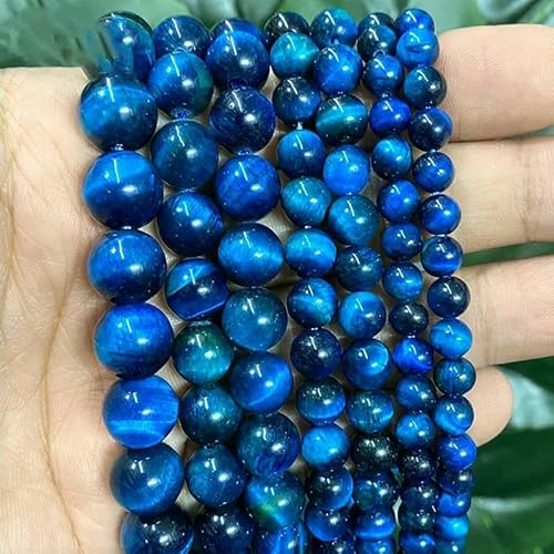Natürliche Tigerauge-Perlen, lila, grün, blau, golden, runde Perlen, DIY-Armband, Halskette zur Schmuckherstellung, 38,1 cm Strang, 6/8/10/12/14,0 mm, Saphirblau, 14 Natürliche Tigerauge-Perlen, lila, grün, blau, golden, runde Perlen, DIY-Armband, Halskette zur Schmuckherstellung, 38,1 cm Strang, 6/8/10/12/14,0 mm, Saphirblau, 14 von VIEPGJ