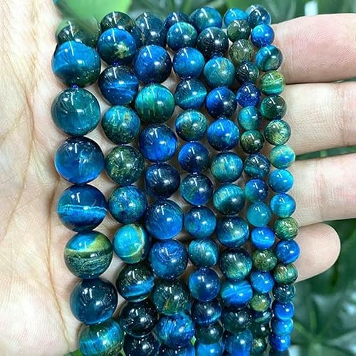 Natürliche Tigerauge-Perlen, lila, grün, blau, golden, runde Perlen, DIY-Armband, Halskette zur Schmuckherstellung, 38,1 cm Strang, 6/8/10/12/14,0 mm, mehrfarbig, blau, 14,0 mm, ca. 26 Stück Natürliche Tigerauge-Perlen, lila, grün, blau, golden, runde Perlen, DIY-Armband, Halskette zur Schmuckherstellung, 38,1 cm Strang, 6/8/10/12/14,0 mm, mehrfarbig, blau, 14,0 mm, ca. 26 Stück von VIEPGJ