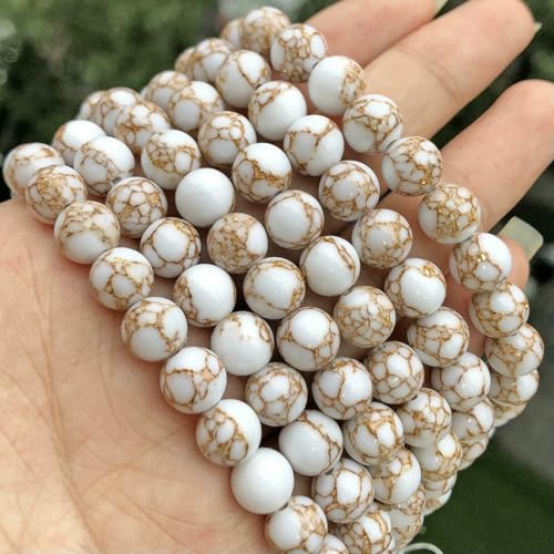Natürliche gelbe Tigerauge-Steinperlen, rund, lose Abstandsperlen für die Schmuckherstellung, DIY-Armband, Halskette, 4/6/8/10/12 mm, 15 Zoll, gottgesponnener Howlit Natürliche gelbe Tigerauge-Steinperlen, rund, lose Abstandsperlen für die Schmuckherstellung, DIY-Armband, Halskette, 4/6/8/10/12 mm, 15 Zoll, gottgesponnener Howlit von VIEPGJ